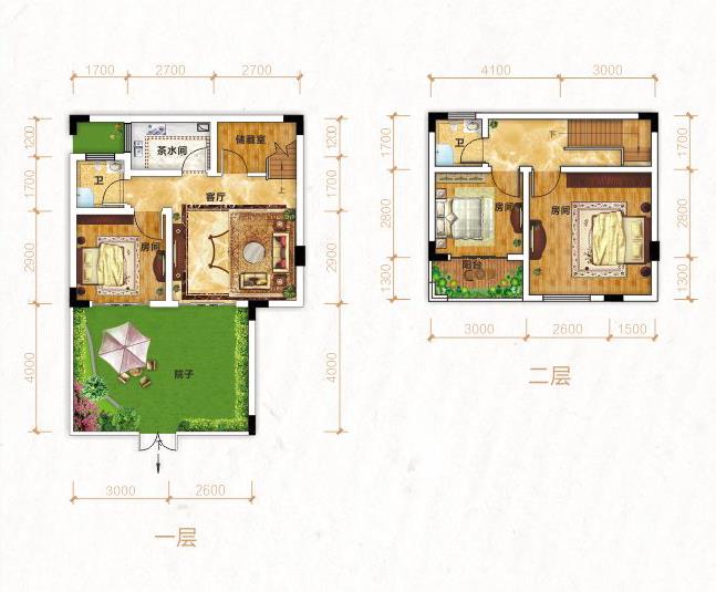 建面約82㎡ 丨 疊院三房